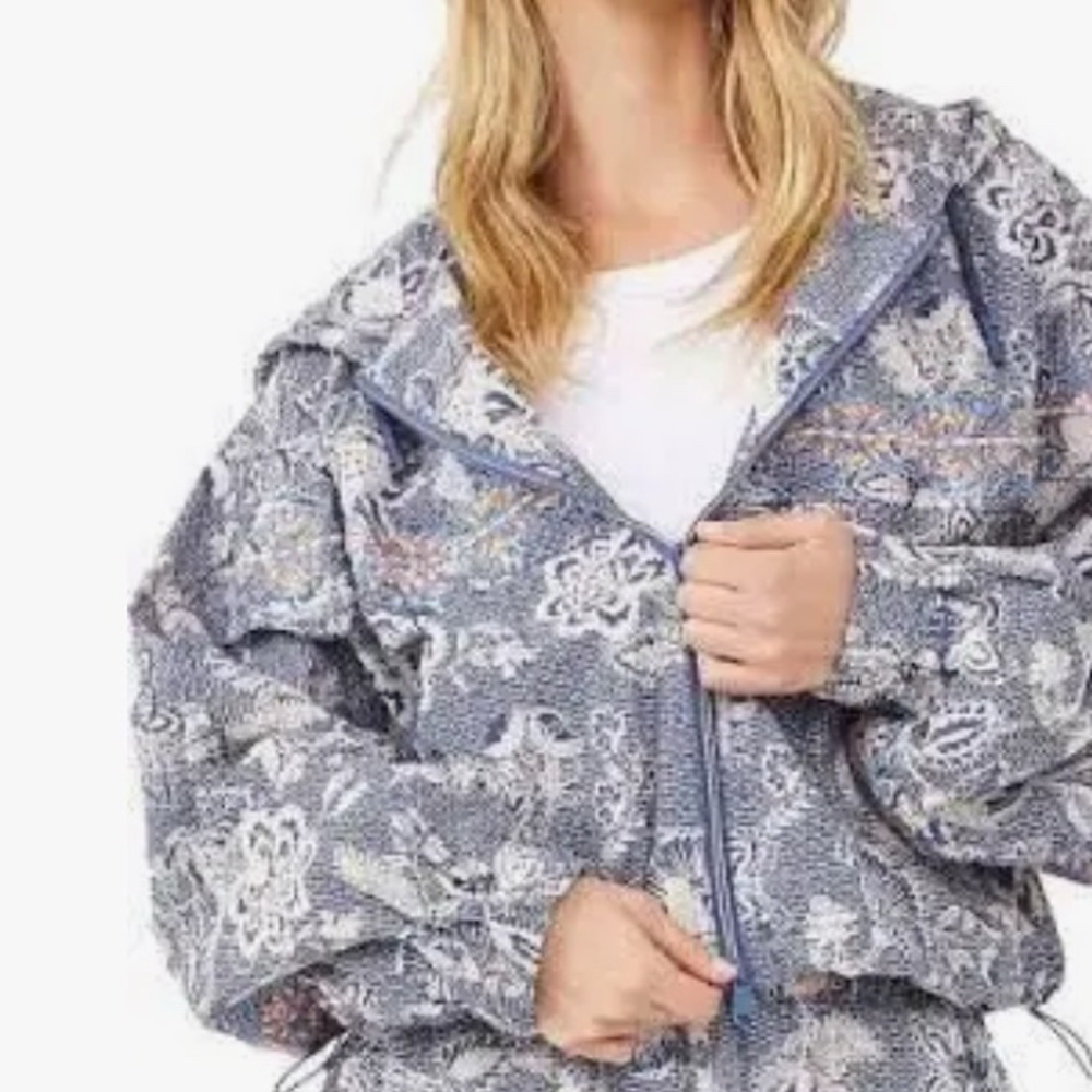 Free People Movement My Everything Purple Jacket Size Small Embroidered Floral - Picture 2 of 12
